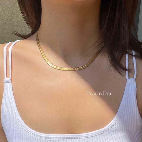 CLOSING SALE!🔅18K Gold Plated 5mm Snake Chain Necklace - Picture 7 of 8